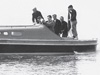 Anni 60, inaugurazione della motobarca 12, tuttora in attività, detta “tettoia”